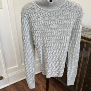 GAP Gray Turtleneck Sweater with Textured Knit